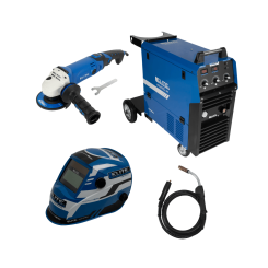 Kit Elite MIG 300 + antorcha MIG 500A + careta electrónica + esmeriladora | Tienda Linde