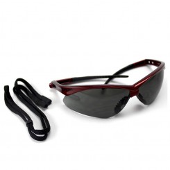 Lentes Nemesis, con diseño de humo y armazón color rojo. Protección contra rayos UV. Tienda Linde